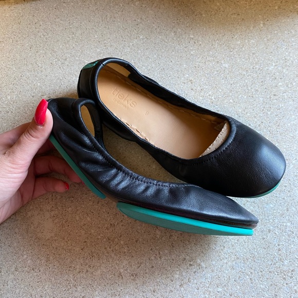 NEW Tieks Matte Black leather flats shoes size 9 - Picture 6 of 6